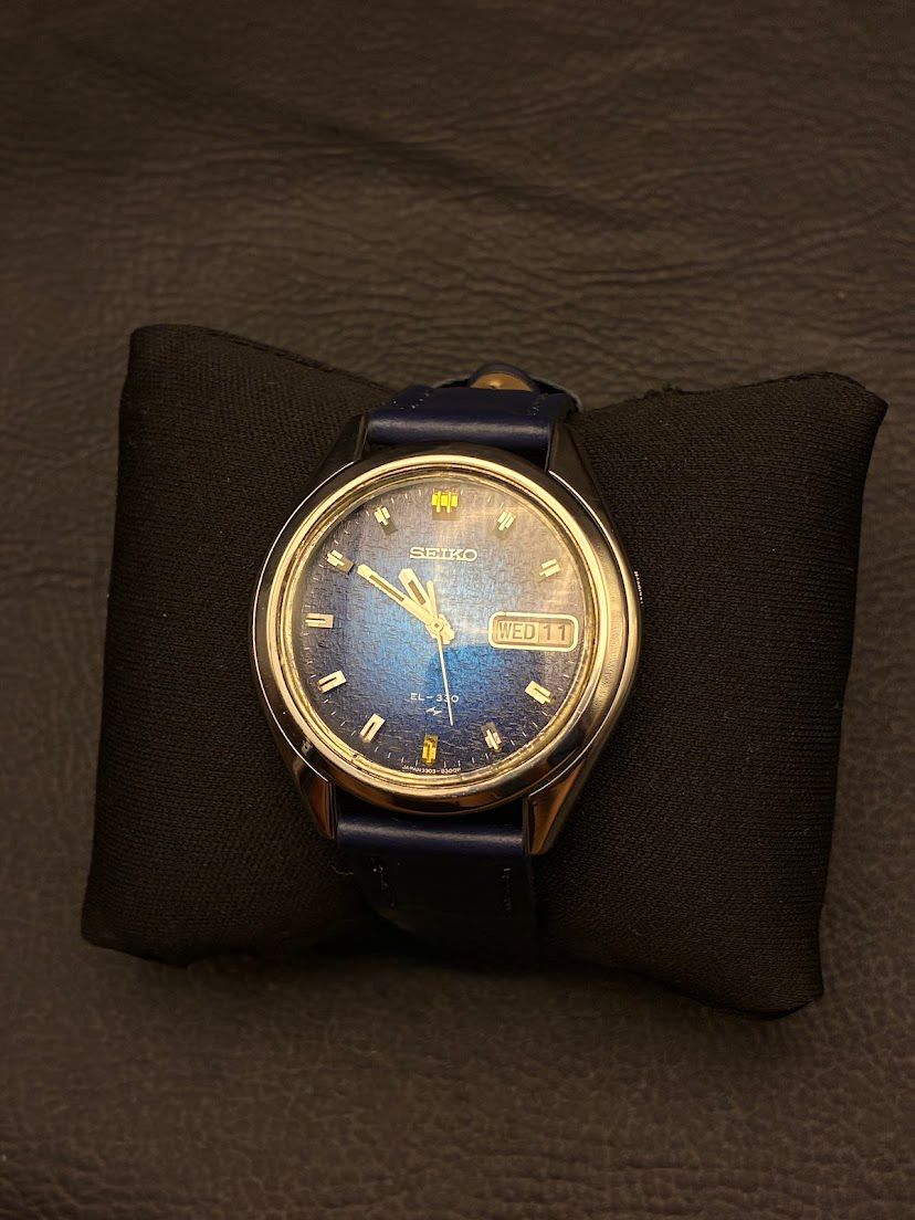 Seiko EL-330 Electronic Blue Dial