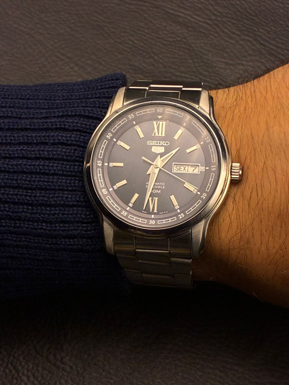 Seiko SNKP17 Blue Dial - Detalhe