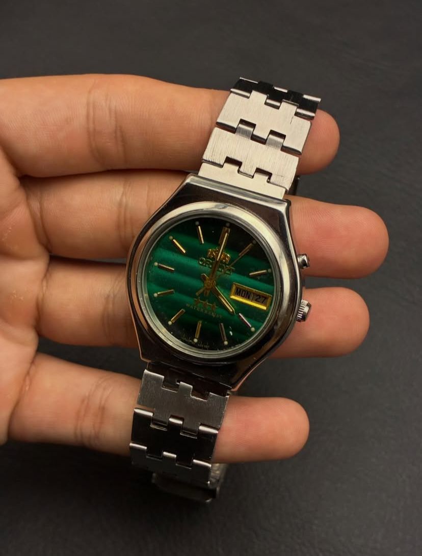 Orient 3 Estrelas Verde - Detalhe